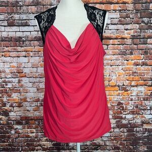 Torrid Sleeveless Blouse w/Lace Upper